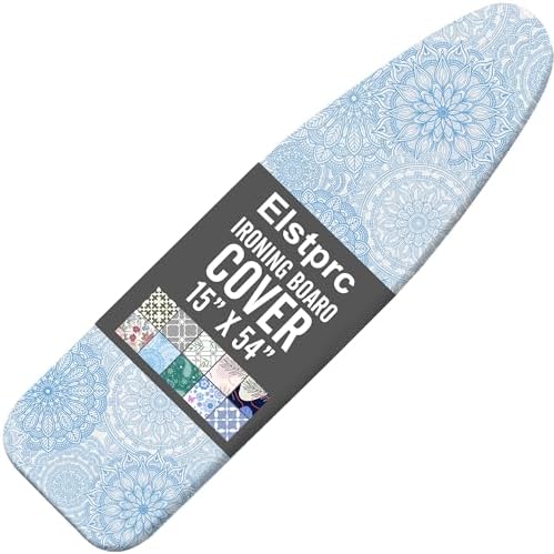 Blue Ironing Board Cover and Pad 15x54 Inch, 100% Cotton Surface Heavy Duty by Unknown