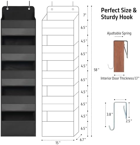 TYMENSH Black Over Door Organizer - Image 2