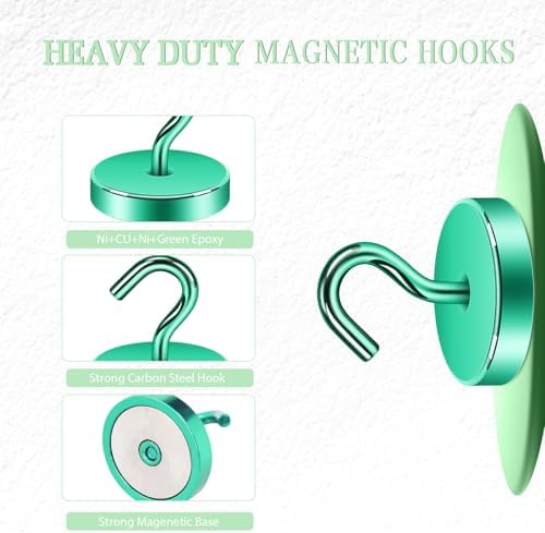 Neosmuk Magnetic Hooks for Cruise Cabins, 170lb Heavy Duty, 4 Pack - Image 5