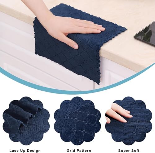 Homaxy 18 Pack Super Soft Absorbent Dish Cloths - Image 2