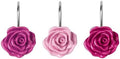 Sunlit Rose Shower Curtain Hooks, Home Decorative Flower Shower Curtain Rings by Sunlit