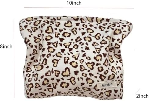 Leopard Makeup Bags for Women, Corduroy Cosmetic Pouch Large Purse - Image 5