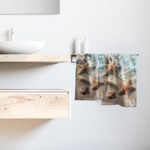 2 Pack Summer Coastal Ocean Hand Towels - Image 4