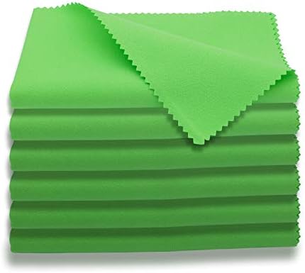 AAwipes Guitar Cloths Microfiber Green 6pcs 12"x12" Plush Polishing Cloths by AAWipes