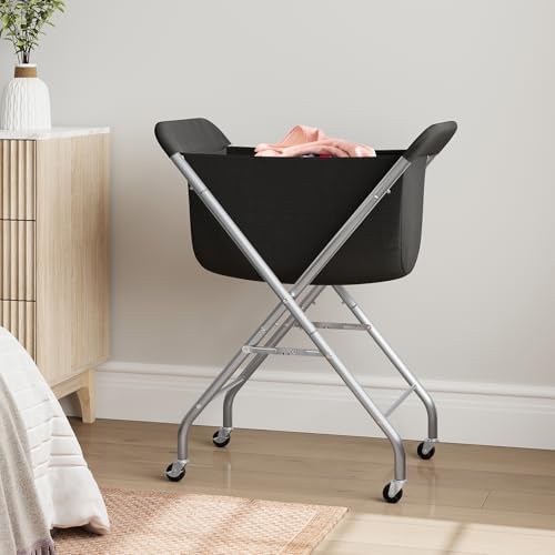 ELYKEN Laundry Basket with Wheels, Collapsible Laundry Hamper - Image 2
