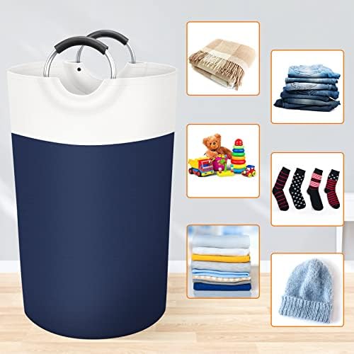 BlissTotes 90L Laundry Basket, Freestanding Collapsible Hamper - Image 4