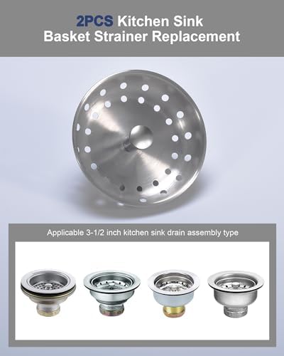 KONE 2PCS Kitchen Sink Basket Strainer Replacement - Image 4