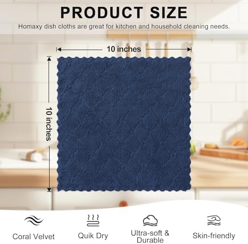Homaxy Super Soft 16 Pack Coral Velvet Dish Cloths - Image 4