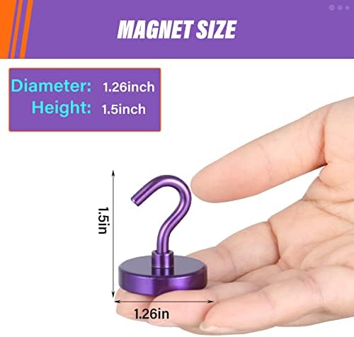 Neosmuk Magnetic Hooks, 130lb Heavy Duty, 10 Pack - Image 4