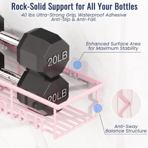 8 Pack Adhesive Rustproof Shower Caddy - Image 4