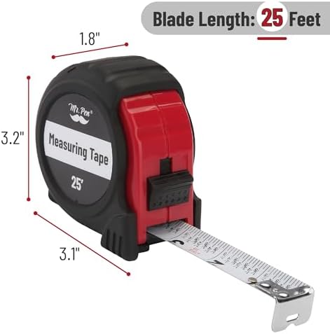 Mr. Pen- Retractable Tape Measure 25 ft, Easy Read - Image 2