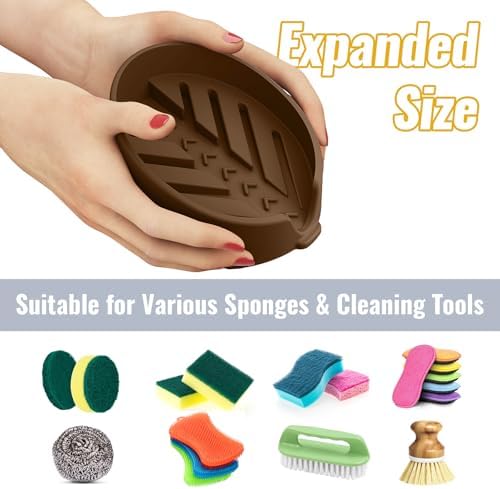 NiHome Silicone Sponge Holder for Kitchen Sink, Fits Scrub Daddy Mommy - Image 4