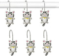 12 PCS Cat Shower Curtain Hooks, Decorative Shower Curtain Hooks Hand-Painted by YRMLYMOP