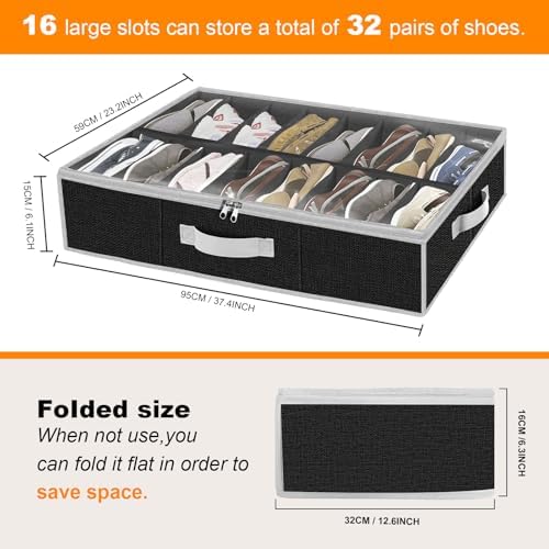 homyfort Under the Bed Shoe Storage Organizer - Image 3
