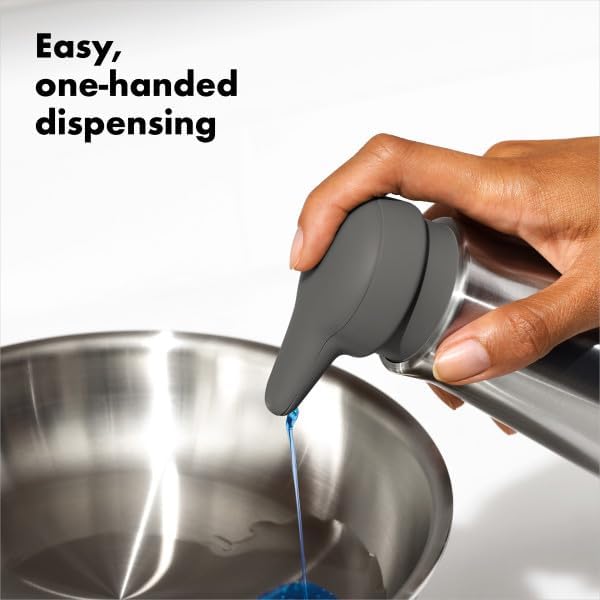 OXO Good Grips Stainless Steel Countertop Soap Dispenser | Refillable Soap - Image 2