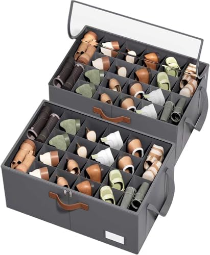 Shoe Organizer for Closet, Fits up to 40 Pairs, 2 Pack by ISusaid