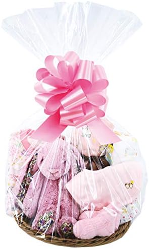 Wowfit 18x30 Cellophane Wrap for Gift Baskets, 10 Bags by Wowfit