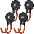 Heavy Duty Magnetic Garage Hooks, 4 Pack 2.59 Inch Large Neodymium Magnet Hooks by Lvoess
