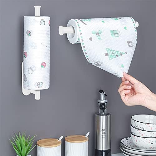 MGahyi White Paper Towel Holder Under Cabinet Wall Mount - Image 4