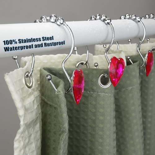 Shower Curtain Hooks Rings for Bathroom - Image 4