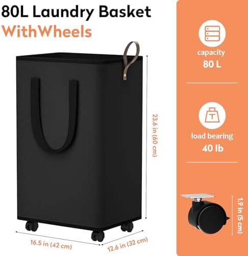 SpaceTrove Rolling Laundry Basket - Image 2