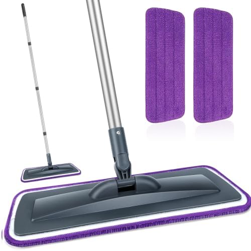 Microfiber Flat Mop for Hardwood Floor Cleaning, Dry Wet Dust Mops by EasyCleaningHappyLife