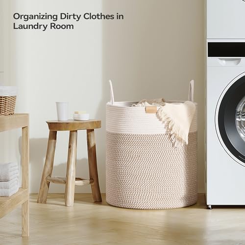 Nunsino 80L Laundry Hamper Basket, Baby Nursery Woven Storage Basket - Image 3
