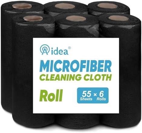 AIDEA Microfiber Cleaning Cloth 330 Sheets 6 Roll by AIDEAHOME