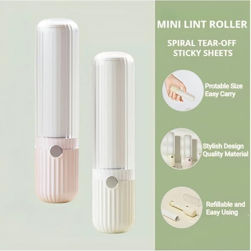 Mini Lint Roller for Clothes Reuseable Pocket Lint Remover for Travel, Portable - Image 3