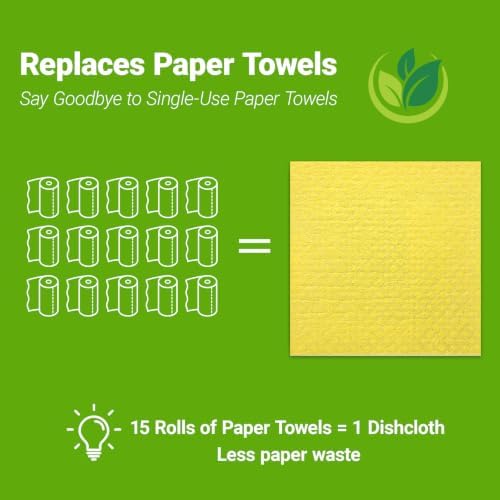 Swedish Dish Cloths for Kitchen, Ultra Absorbent Reusable Cleaning Cloths - Image 6