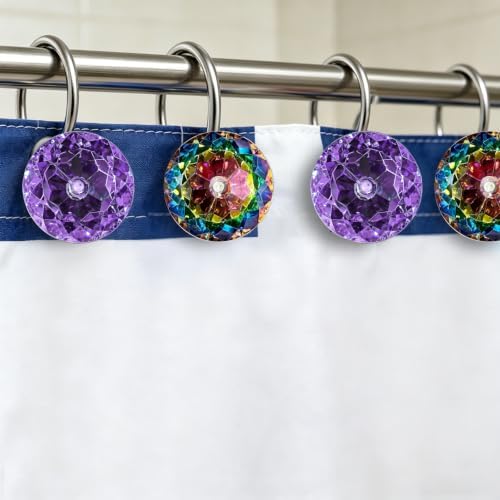12PCS Purple Decorative Shower Curtain Hooks - Image 4