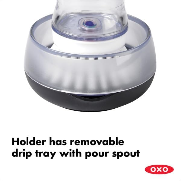 OXO Good Grips Soap Dispensing Palm Brush Storage Set | Dish Scrub and Stand - Image 5
