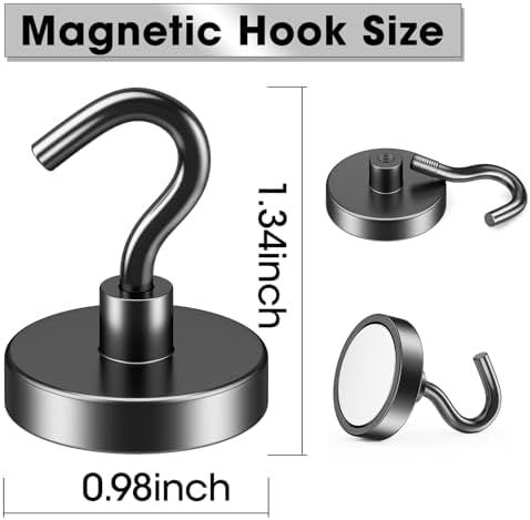VNDUEEY Cruise Must Haves, 80 Lbs Strong Magnetic Hooks, Heavy Duty Earth - Image 4
