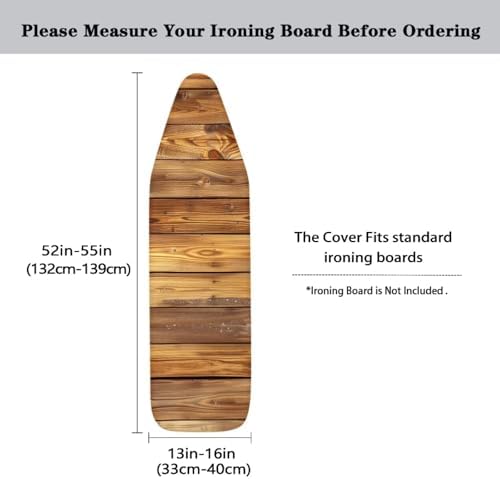 Ironing Board Cover, 3D Wood Print Ironing Board Pad Cover Protector Resists - Image 5