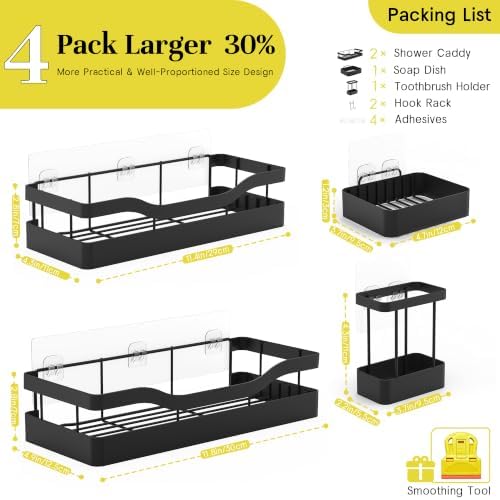 Heavy-Duty Adhesive Shower Caddy - Image 2