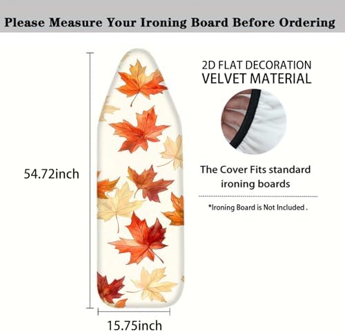 Nuxovilar 15x54 Autumn Maple Leaf Ironing Board Cover - Image 4