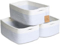 NaturalCozy 11.8"x8"x4.5” Rectangle Storage Baskets by NaturalCozy