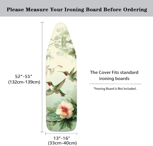 Hummingbird Floral Ironing Board Cover Resist Scorching and Staining, 15x54 - Image 5