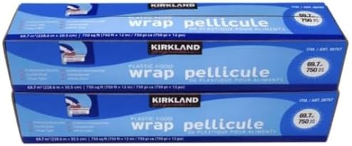 Kirkland Signature Stretch Tite Plastic Food Wrap PMYknx, 2 Packs by KIRKLAND