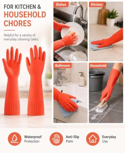 Disfore Rubber-Gloves Dishwashing Gloves - Image 2