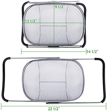 Tiawudi 6-Quart Large Over The Sink Colander, Heavy Duty 40% Thicker 18/8 - Image 2