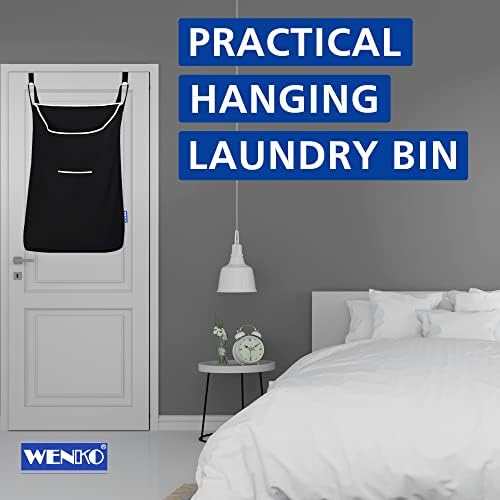 WENKO Laundry Hamper Bag Hanging, Over The Door Basket - Image 2