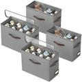 OIAHOMY 4 Pack Shoe Organizer for Closet, Foldable Shoe Storage Bins by MasterofSpaceOptimization