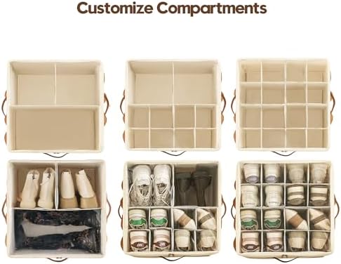 Varhomax Shoe Organizer Box for Closet, Fabric Shoe Storage Bin - Image 5