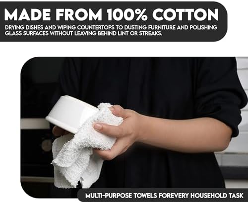 Terry Towels Pack of 120 100% Cotton Terry Barmop Towels - Image 5