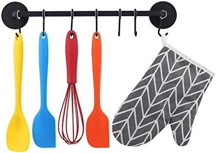 Magnetic Utensil Holder, 7-Hook Metal Rack by LEVOSHUA