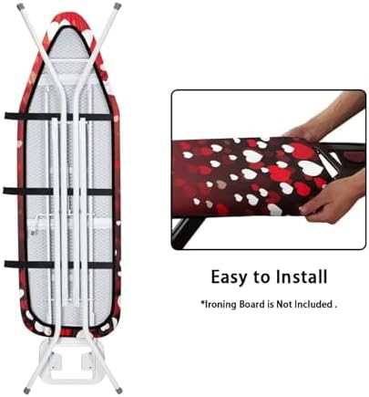 Heart Dot Ironing Board Cover, Easy Installation - Image 4