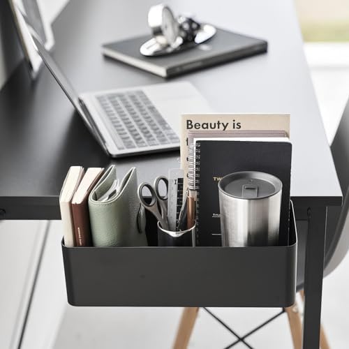 No Drill Desk Side Storage, Hanging Organizer, Clamp on Table Basket, Minimalist - Image 6