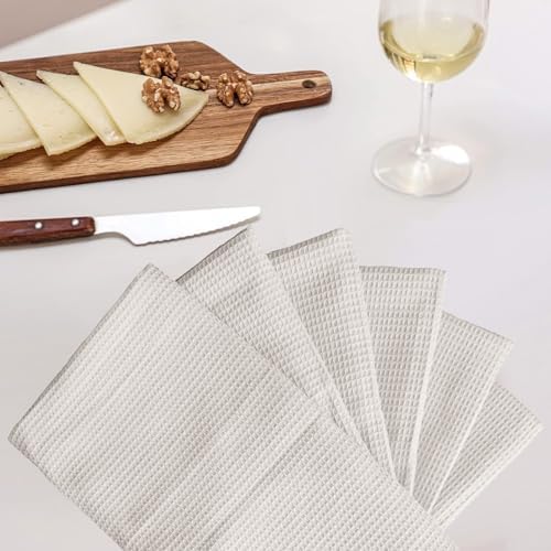QUILTINA Dish Towels Set, 100% Cotton Waffle Weave Kitchen Towels 6 Pack - Image 4