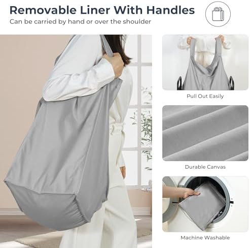 STO STO Laundry Hamper, 90L Rolling Laundry Sorter Cart - Image 5
